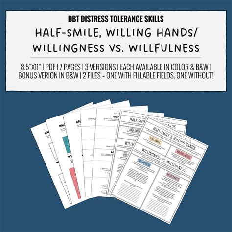 Half Smile And Willing Handswillingness Vs Willfulness Dbt Etsy