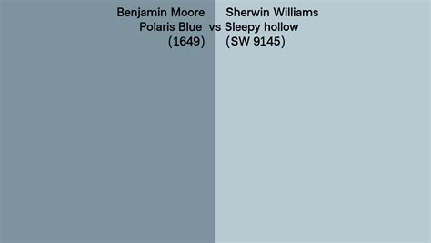 Benjamin Moore Polaris Blue 1649 Vs Sherwin Williams Sleepy Hollow