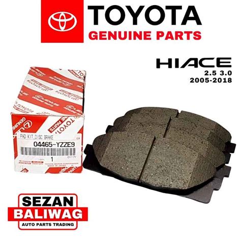 ORIGINAL TOYOTA FRONT BRAKE PAD SET HIACE COMMUTER GRANDIA 2005 2018