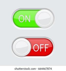 Toggle Switch Buttons On Off Vector Stock Vektor Royaltyfri