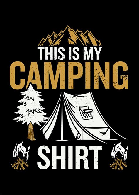 This Is My Camping Shirt Poster Picture Metal Print Paint By ZS C