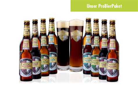 Brauerei Zwönitz ProBierPaket Bier Set mit 16 Bieren 2 Gläsern Beer