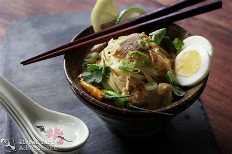 Burmese Coconut Chicken Noodle Soup Ohn No Khao Swe Global Table Adventure