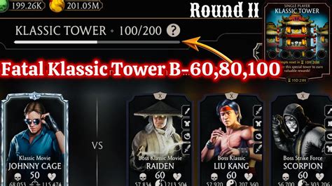 Fatal Klassic Tower Boss Battle 100 And 60 80 Fight Reward Mk Mobile