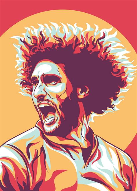 Marouane Fellaini Poster Picture Metal Print Paint By Limada Iqbal