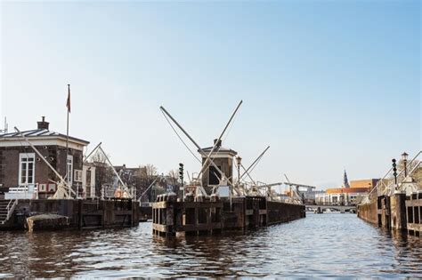 Premium Photo Historic Water Locks On The Amstel River In Amsterdam