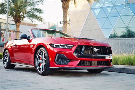 Rent Mustang Gt New Gen Red Convertible In Dubai Convertible Octane