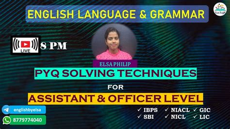 English Pyq Solving Techniques For Assistant Officer Level Exams