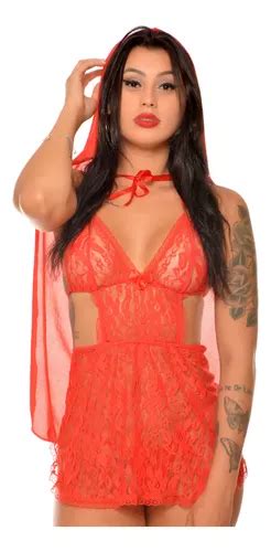 Lingerie Sexy Feminino Fantasia Sensual Chapeuzinho Vermelho Mercadolivre