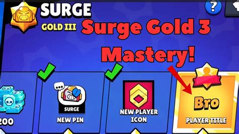 Surge Gold 3 Mastery Push V Brawl Stars Youtube