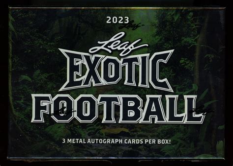 2023 Leaf Exotic Football Hobby Box Legends Fan Shop