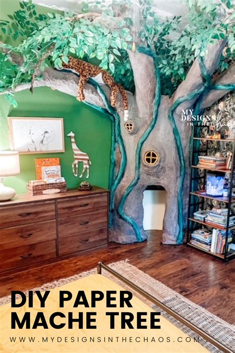 A Paper Mache Tree Is The Star In This Jungle Room Makeover My