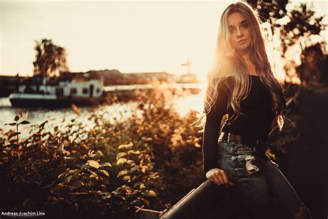 Wallpaper Blonde Portrait Nose Rings Torn Jeans Depth Of Field