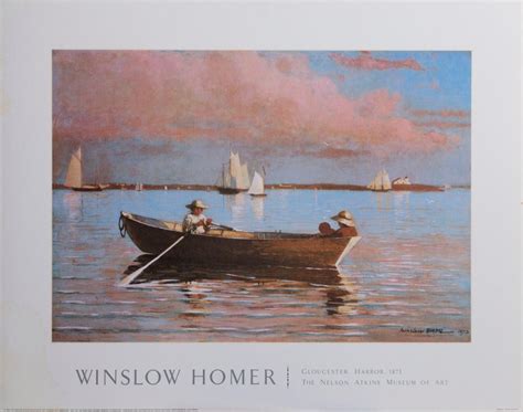 Lot Winslow Homer Gloucester Harbor Poster On Board