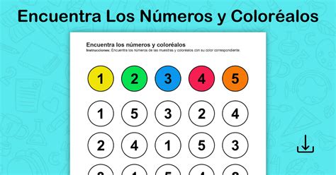 Círculos Números y Colores Set 1 EduMaterial