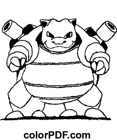 Mega Blastoise Pokemon Disegni Da Colorare E Libri In Pdf