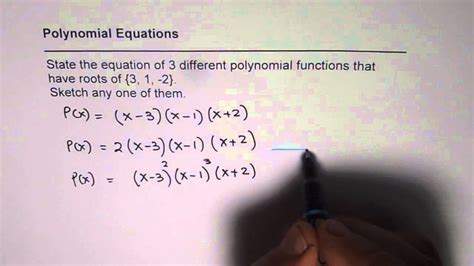 Understand Different Ways To Write Polynomial Equations For Three X