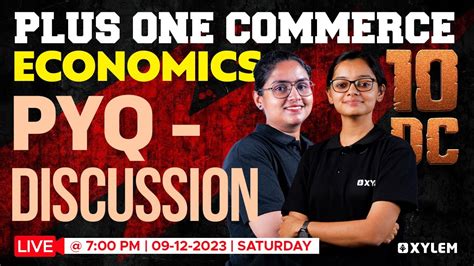 Plus One Economics PYQ Discussion Xylem Plus One Commerce YouTube