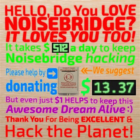 Donation Sign - Noisebridge