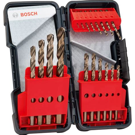 Bosch 18 Piece Hss Co Drill Bit Set Hss Drill Bits