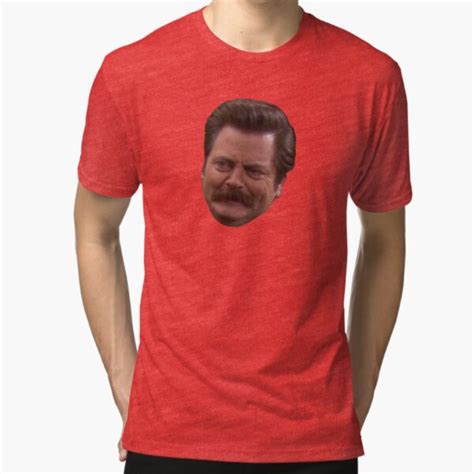 Ron Swanson Head T Shirt By Hrubiks Redbubble