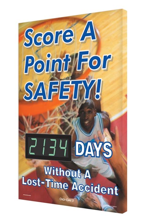 Digi Day® 3 Electronic Safety Scoreboards Score A Point For Safety