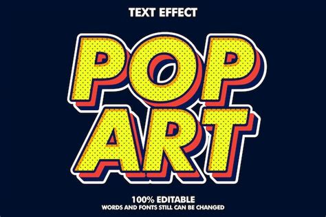 Premium Vector Strong Bold Retro Pop Art Text Effect For Old Style