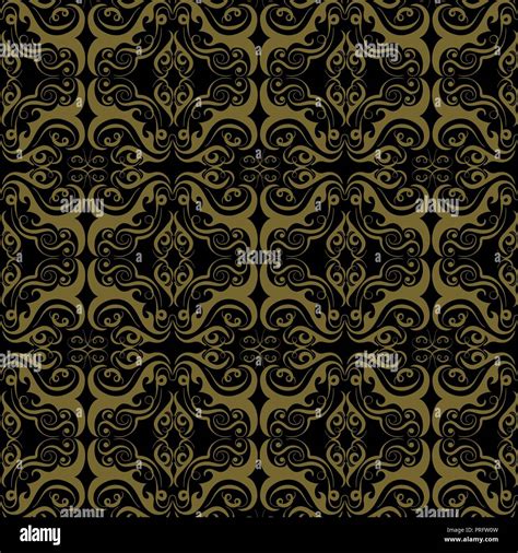 Luxury Ornamental Background Gold Damask Floral Pattern Royal