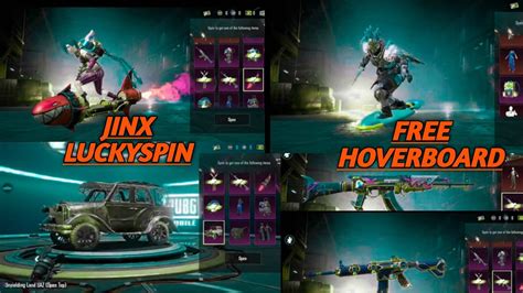 Pubg Leaks JINX LUCKYSPIN FREE HOVERBOARD NEXT LUCKYSPINE ARCANE UAZ