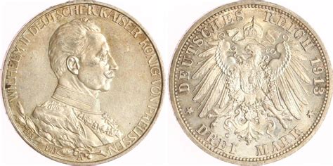 Preussen Mark A Wilhelm Ii Vorz Glich Stempelglanz