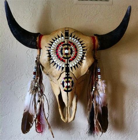 Image result for native american bison skull Deer Skull Art, Cow Skull ...