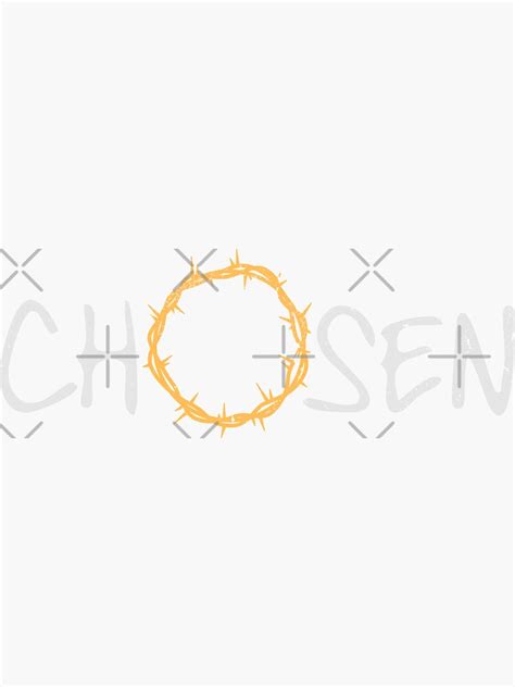 Chosen 1 Peter 2 9 Bible Verse Thorns Jesus Christ Christian Sticker