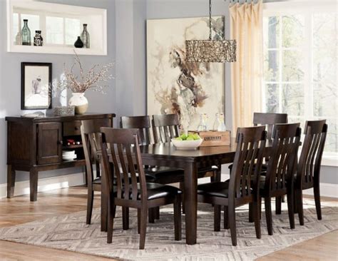 Haddigan Dark Brown Rectangular Extendable Dining Room Set From Ashley