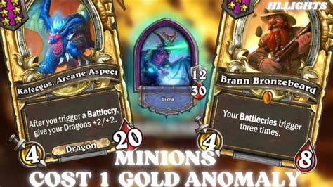 Minions Cost Gold Dragons With Golden Brann Hearthstone