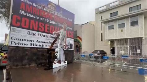 SFJ blocks Indian consulate in San Francisco with Indira Gandhi float ...