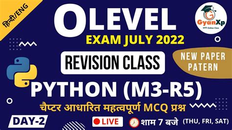 Day O Level Python Programming M R Revision Class July