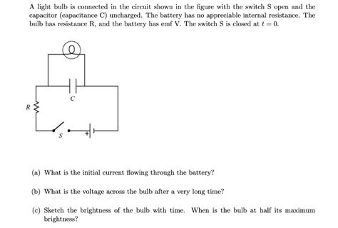 Solved A Light Bulb Is Connected In The Circuit Shown In The Chegg