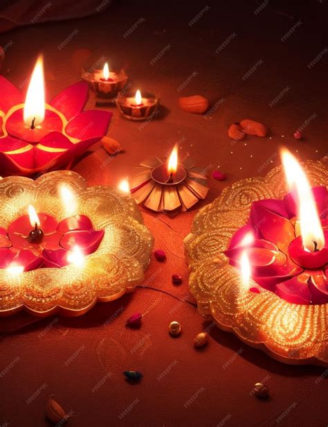 Premium AI Image | Diwali diya decorations