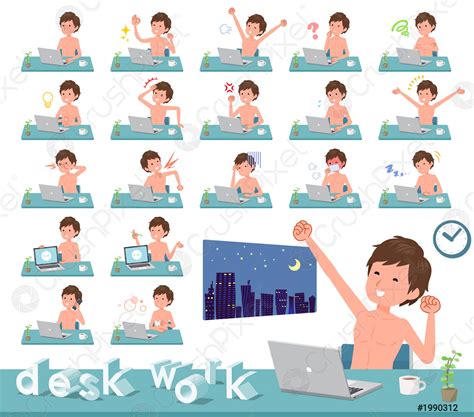Flat Type Nude Mendesk Work Stock Vector Crushpixel