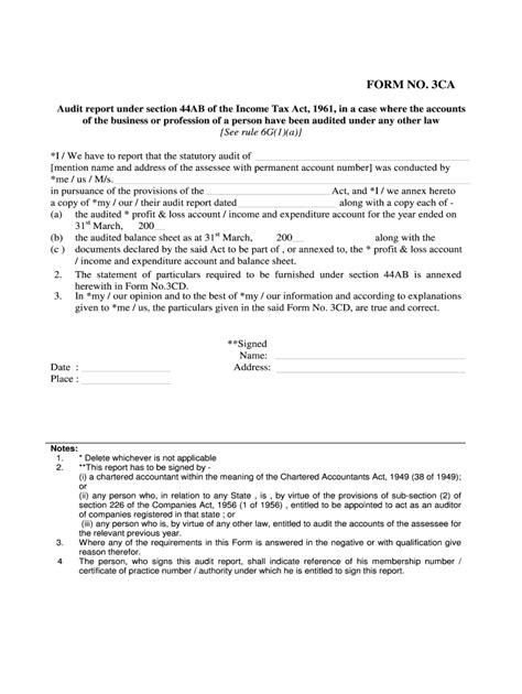 Fillable Online Audit Report Under Section Ab Of The Income Tax Act