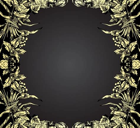 Vintage Gold Floral Frame Stock Vector By Designious 11038429