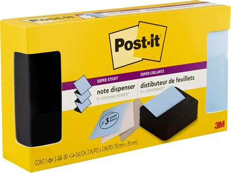 Post It Note Dispenser Modern Black Pack Includes Dispenser And