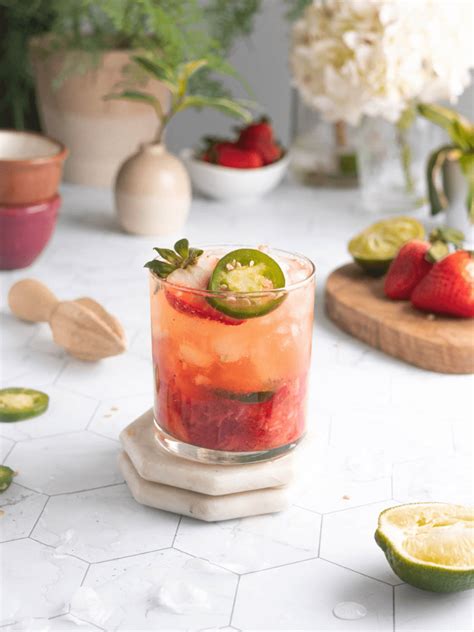 Spicy Fresh Strawberry Jalapeño Margarita Recipe Chelsea Peachtree