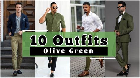 10 Ways To Style Olive Green Shirt And Pant Green Colour Outfits