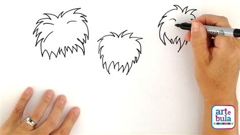 How To Draw Dr Seuss Truffula Trees For Beginners Youtube