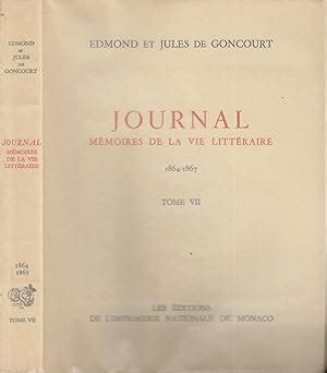 Journal De Edmond Et Jules De Goncourt Abebooks