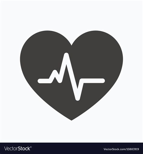 Heartbeat Icon Cardiology Symbol Royalty Free Vector Image