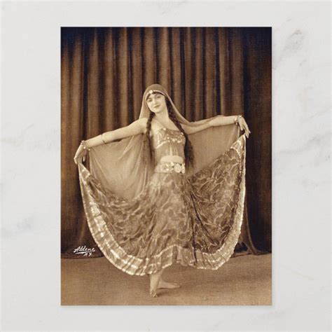 Pretty Vintage Belly Dancer Postcard Zazzle