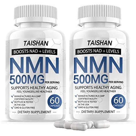 NMN Supplement 2 Pack NMN Nicotinamide Mononucleotide 500mg Per Serving