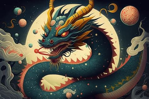 Premium AI Image Illustration Of Traditional Chinese Dragon Ai Generated